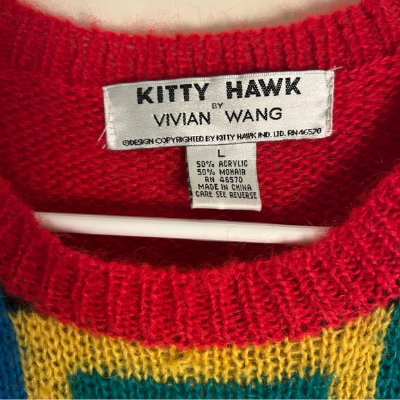 Kitty Hawk by Vivian Wang Colorful Mohair Knitted Sweater - Picture 2 of 5